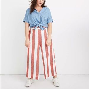 Madewell Hutson Pull-on Crop Pants in Stripe
